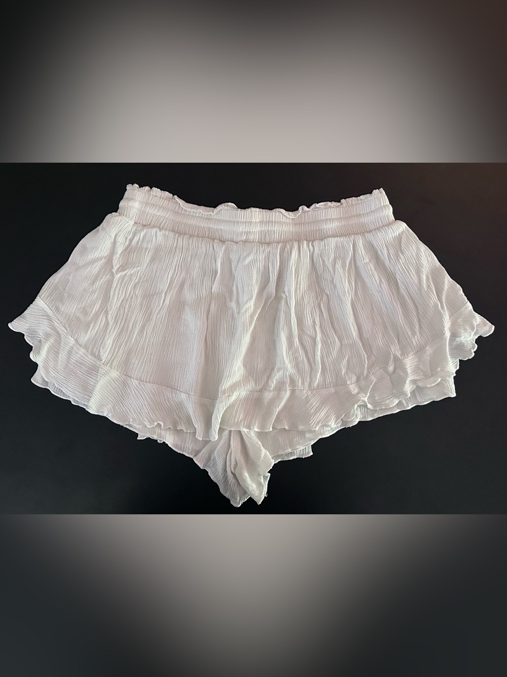 White Crinkled Ruffle Skort - Picture 2 of 2